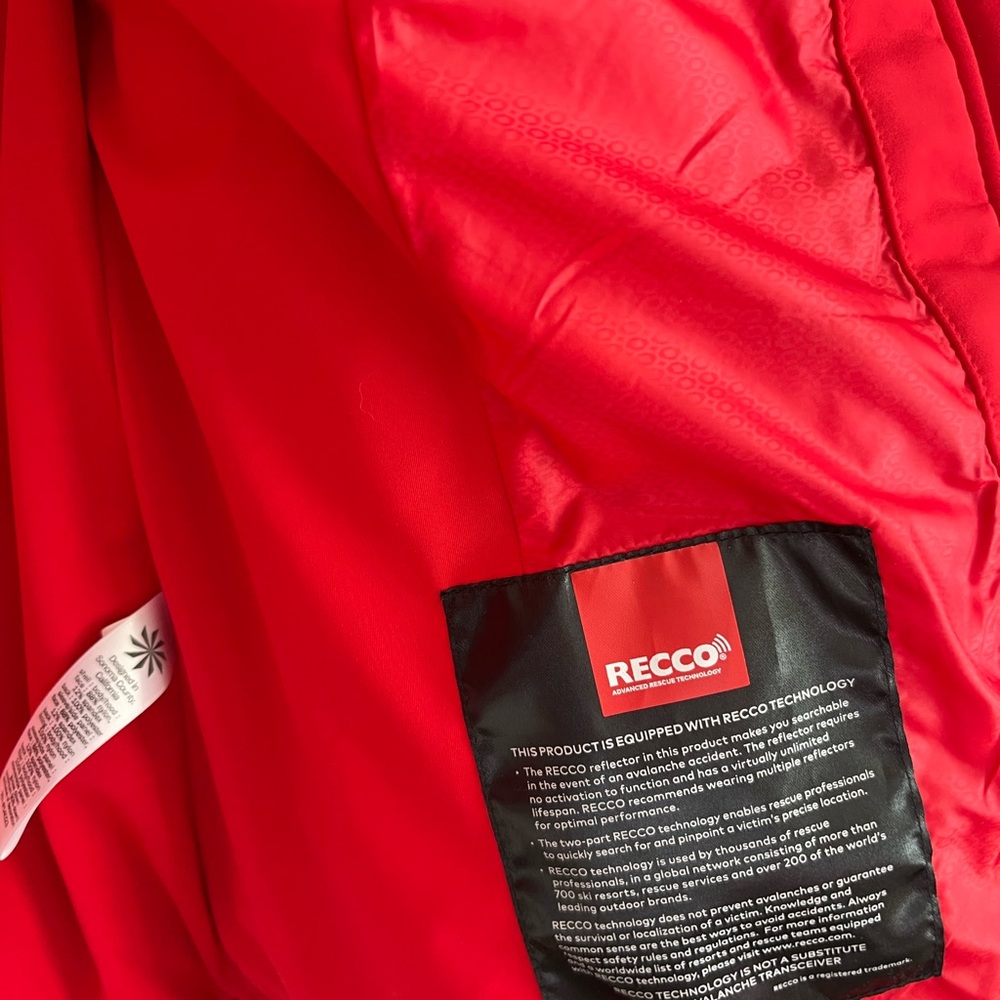 Athleta Boulder Ski Red Jacket - Medium With Recco - image 4